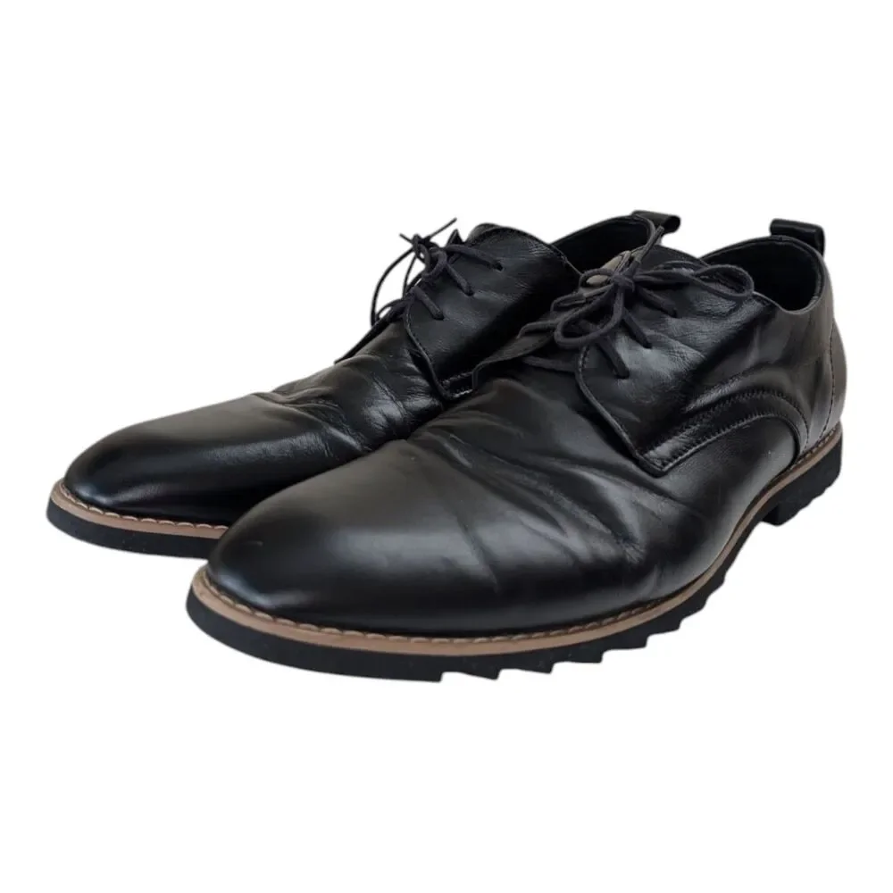 ILoveSia Soft Leather Casual Business Oxford Dress Shoes Black Men's Size 9.5